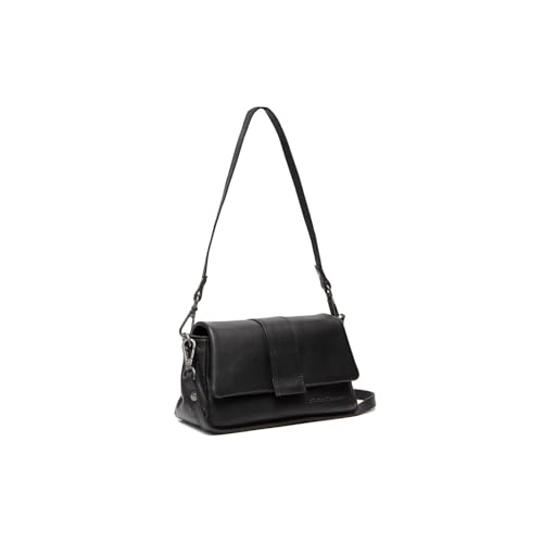 Bandolera Clifden de piel negra ideal para viajes urbanos y uso diario cómodo