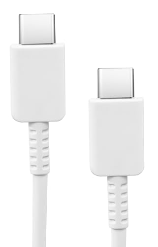HANYCONY 25W USB C to C Fast Charging Cable 3.3FT Compatible with Samsung Galaxy S23 S22 S21 FE S20 A54 A34 A14 A15 M14 M34 F15 F14 Z Series – Original PD Rapid Charging (White)