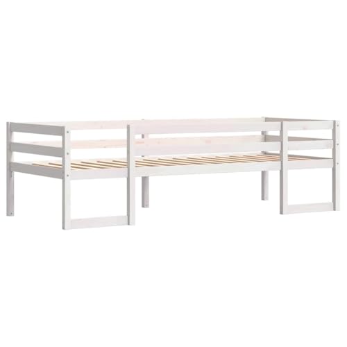 vidaXL Kinderbett Weiß 90x190 cm Massivholz Kiefer