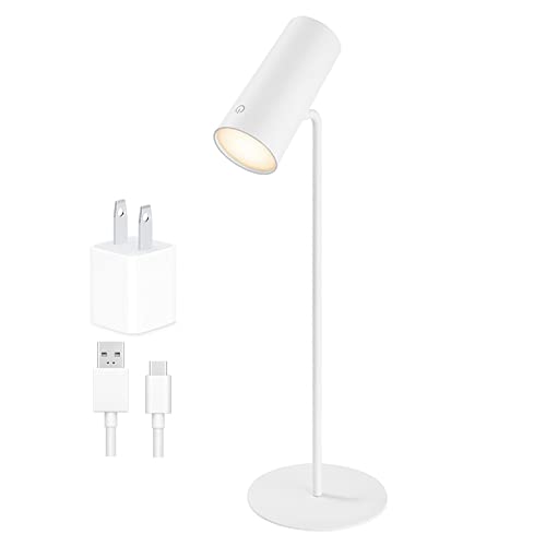 Moddeny Led Cordless Desk Lamp With Sunset Lamp, 360° Rotation, Detachable Touch Table Lamps Usb-C Charger Minimalist Iron Art Bedside Light, Romantic Sunset Light & Neutral Light 2 In 1, 15.2In #TOP7