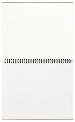 Maruman Mnemosyne Notebook 9.45 X 11 Inches 1/4" Squared, 70 Sheets (N110) White Letter Size (Squared) #TOP3