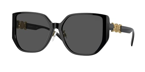 Versace VE4449D GB1/87 Sunglasses Women's Black/Dark Grey Square Shape 58mm