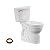 American Standard 610BA001.020 Champion PRO Two-Piece Toilet with Slow-Close Seat and Wax Ring, Round Front, Chair Height, White, 1.28 gpf