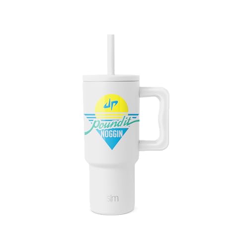 Image of Simple Modern Dude Perfect Kids 24 oz Tumbler with Handle and Silicone Straw Lid | Spill Proof and Leak Resistant | Reusable Stainless Steel Bottle | Gift for Boys Girls | Trek Collection | Pound It