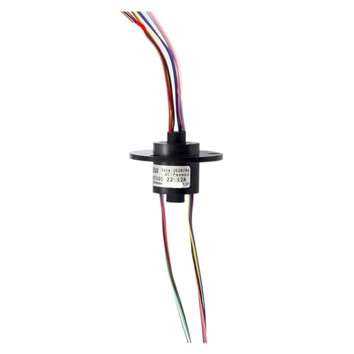 1 Pcs Ring Slip Ring 24612-way Collector Ring Conductive Ring Through Hole Slip Ring(Inner 5mm Outer 22mm - 12 Way 2A)