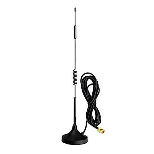 CORONIR SMA Antenna 12DBi 4G LTE CPRS GSM 3G 2.4G WCDMA Omni Directional With Magnetic Stand Base 10ft Extension Cable for WiFi Router Mobile Broadband Outdoor Signal Booster