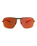 PUMA Unisex's PU0120S 004 Sunglasses, 004-Ruthenium/Red, 59