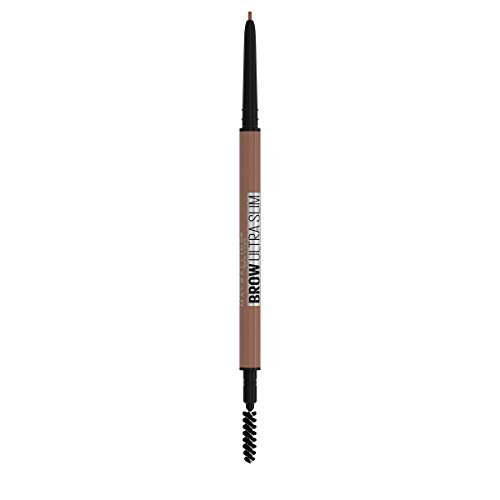 Maybelline Brow Ultra Slim Defining Eyebrow Makeup Mechanical Pencil With 1.55 MM Tip And Blending Spoolie For Precisely Defined Eyebrows, Warm Brown, 0.003 oz.