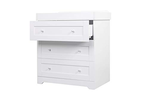Tutti Bambini Rio 3-Piece Nursery Furniture Set - 2-in-1 Baby Cot Bed, Baby Changing Table with Drawers + Nursery Wardrobe for Baby Storage, Baby Furniture Set Nursery, Baby Storage (White) 4 Tutti Bambini Rio 3-Piece Nursery Furniture Set - 2-in-1 Baby Cot Bed, Baby Changing Table with Drawers + Nursery Wardrobe for Baby Storage, Baby Furniture Set Nursery, Baby Storage (White) - Image 4