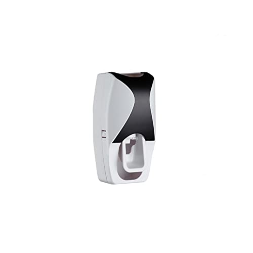 Porte-brosse à dents mural anti-gaspillage avec distributeur automatique de dentifrice noir