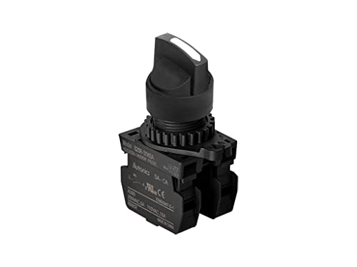 AUTONICS S2SR-S7W2A S2SR-S7WA /W 2 PCS of SA-CA, SELETOR SWITCHES ?2/25, 220VAC/5A, Fixed Position, 3 Positions, White, 2 Normal Open 110VAC/10A, KNOB