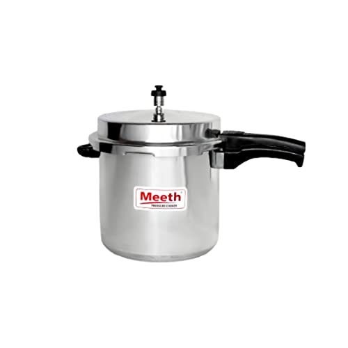Image of Meeth Aluminium 12 Litres Capacity Pressure-Cooker With Outer Lid (Silver)
