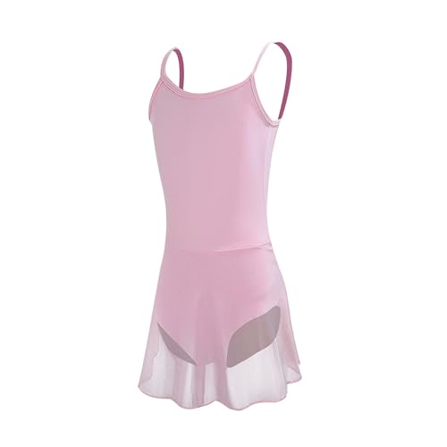 wodceeke Ballet Leotards for Toddler Girls with Tutu Dance Skirt Summer Sleeveless Spaghetti Strap Ballerina Dress