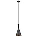 Globe Electric Mira 1-Light Hourglass Pendant, Bronze, Oil Rubbed Finish, Gold Interior, Black Cord 63873