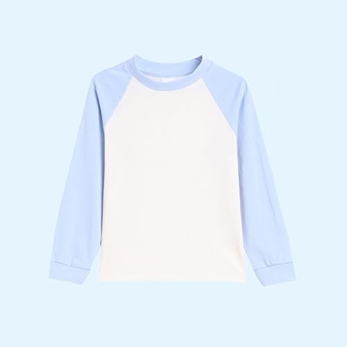 DDAPJ pyju Sweatshirts for Girls Boys Kids Baseball Shirts Raglan Long Sleeve Crewneck Pullover Cute Casual Tops 1-15 Years2