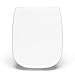 Produktbild Bullseat® premium Toilettendeckel weiß passend zu Duravit D-Code. Klodeckel mit Absenkautomatik/Softclose und abnehmbar. Antibakterielle Klobrille aus Duroplast und rostfreiem Edelstahl.