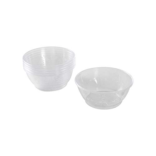Homéa, Set de 6 Bols en Plastique Réutilisable 175Ml Transparent