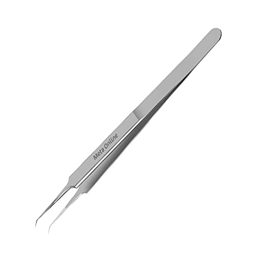 Ultra Fine Tweezers Non Magnetic Tweezers Curved Tip Tweezers Precision Stainless Steel Titanium Alloy Fine Tip Esd Safe Micro Soldering Tweezers Motherboard Work For Iphone Ipad #TOP3
