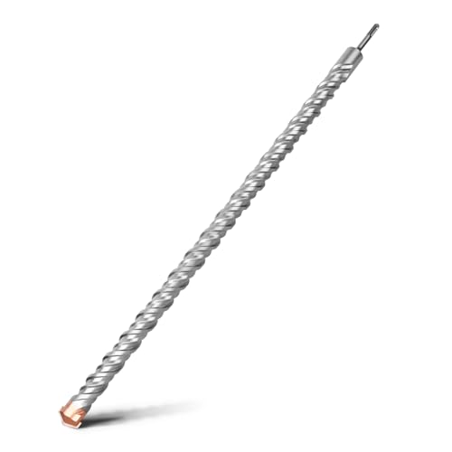 HSAWBIT 25mm x 800mm LONG SDS MASONRY DRILL BIT, TUNGSTEN CARBIDE TIP SDS PLUS SHANK, FOR WALL STONE CONCRETE BRICK