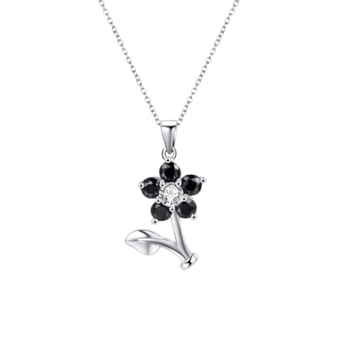 Bijoux fins et colliers de fiançailles haut de gamme motif fleur d'aube noire