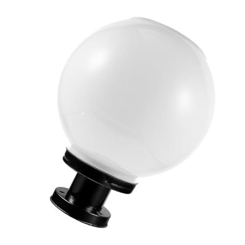 PENIKOKO Lampada Solare a Globo a Led Da Giardino a Montaggio Su Palo, Illuminazione Solare Per Esterni Con Base Nera, Luce Bianca 20 Cm Per Vialetti e Cortili