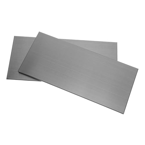 Anneome 2 Piezas Placa Metálica para Puerta Adhesiva Acero Inoxidable Cepillado Autoadhesiva para Oficina Hospital Escuela Hotel Apartamento Personalizable