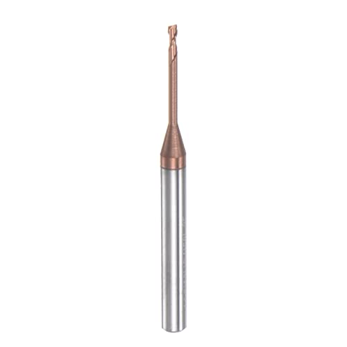 Image of HARFINGTON Square Nose End Mill 4mm Shank 1.5mm x 20mm Titanium Coated Solid Carbide Long Reach Extended Neck 2 Flutes CNC Router Bit Milling Cutter for Stainless Steel Alloy Hardened Steel