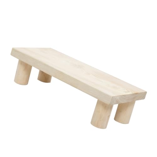 Garneck Heightening Foot Pedal Small Foot Stool for Living Room Wood Skid Stool Home Footstool