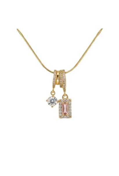Golden Plated Anti Tarnish Pendant Necklace for Women & Girls | Elegant Crystal Charm Locket Chain for Daily Wear, Party & Gift Jewelry-picture-13