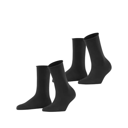 ESPRIT Damen Basic PURE 2-Pack W SO Hausschuh-Socken, Blickdicht, Schwarz (Black 3000), 39-42 (2er Pack)