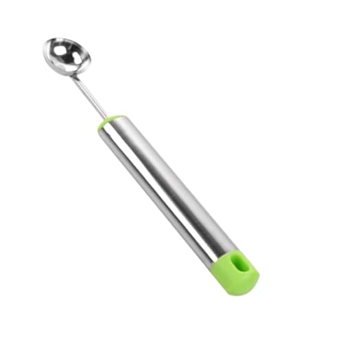 Outil de cuillère à pastèque, cuillère à fruits en acier inoxydable, coupe-poignée antidérapante avec double forme de boule, à de qualité alimentaire avec prise facile, outils de cuisin