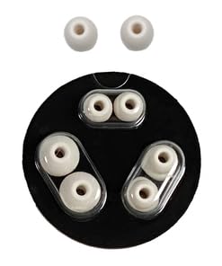 Replacement Earbud Tips for Beats Powerbeats Pro Wireless Stereo Headphones - 4 Pairs - Small, Medium, Large, and Double Flange (Ivory)