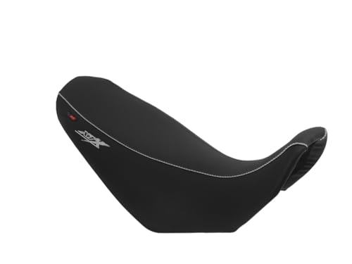Housse de selle pour Yamaha XT660X 2004-2015 noire avec coutures blanches
