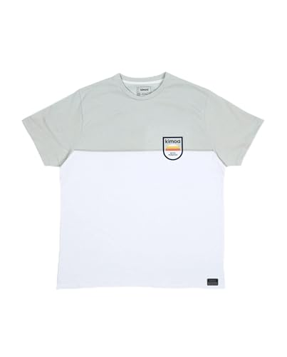 KIMOA Paradise Duality Blanc, t-shirt avec logo brodé et impression relief