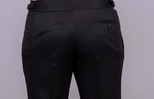 Image of FASHIONEMPIRE Men's Formal Trousers Front Pleated Double Button Gurkha Zion Pant Slim Fit | Stylish Formal Pant for Party and Casual Wear