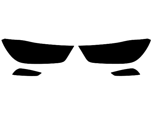 Rvinyl Headlight Tint Covers Compatible with Buick Encore 2017-2022 - Matte Smoke