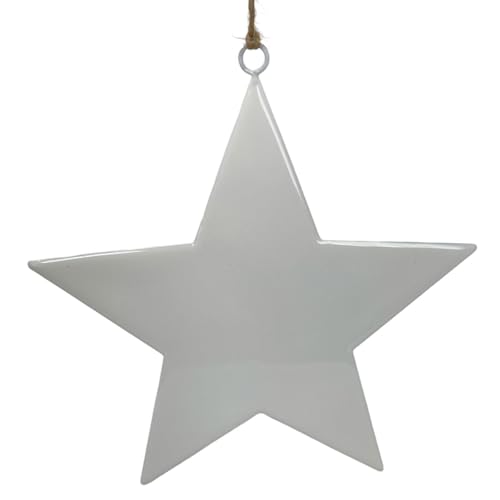 Dadeldo Living & Lifestyle Stern Dekohänger Metall Weiss 20cm...