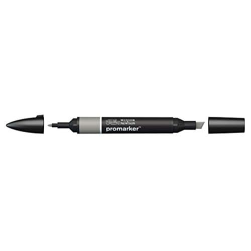 Image of Winsor & Newton Promarker, Alcohol Based Markers, Cool Grey 4 (CG4), Double Tipped Drawing Marker Set for Artists, Graphic Designers, Illustrators - Chisel & Fine Twin Tip, Streak Free Coverage