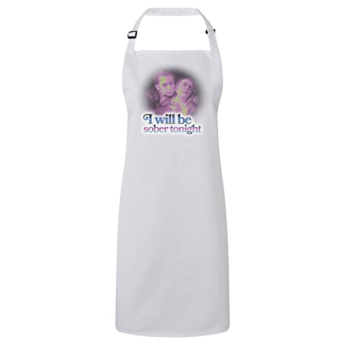 Tablier cuisine blanc anti-tache parodie humour vintage pour cuisiner proprement avec élégance