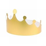 Paquete de 12 sombreros de corona de papel dorado para cumpleaños, bodas, graduaciones, baby shower, despedida de soltera y eventos de disfraces, cómoda corona de cartón