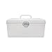 Cabilock Toy Storage Organizer Household Mahjong Organizer Chinese Mahjong Storage Box MahJongg Tile Box Mahjong Storage Container Mahjong Game Accessories White Plastic Mahjong Holder Plastic Box