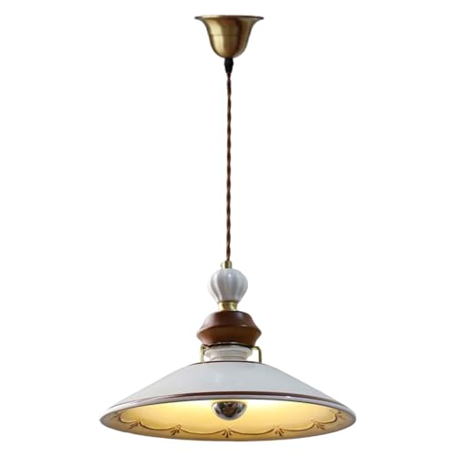 YYWYNUS Vintage CeramicPendant Light Fixture Brass Pendant Lights Kitchen Island