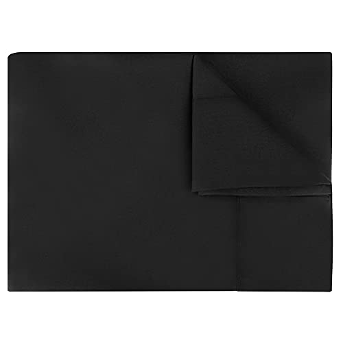 Micrifiber Breathable Flat Bed Sheets, Ultra Soft And Wrinkle Resistant Double Brushed Flat Sheet For Twin, Full, Queen, King - Machine Washable (Black, King) #TOP23