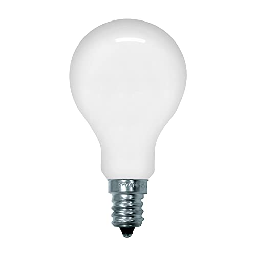 Ge Lighting A15 Ceiling Fan Decorative Light Bulb, Soft White Finish, 60-Watts, Candelabra Base, 2-Pack #TOP1