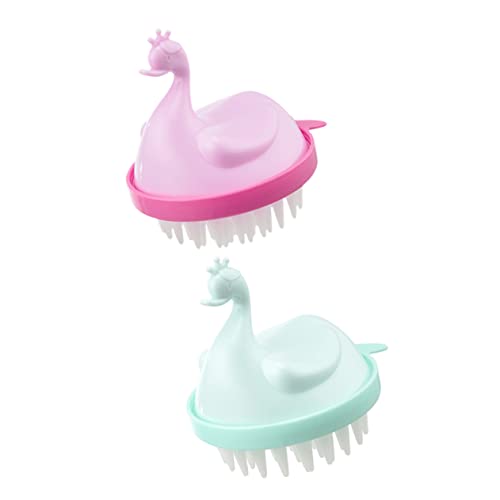 Healeved Shampoo Massager Brush 2pcs Scalp Brush for Hair Care Exfoliating Scrubber for Wet/Dry Use Random Color