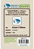 Swan Premium Card Sleeves (65x100mm) - 85 Pack, Thick Sleeves - 7 Wonders