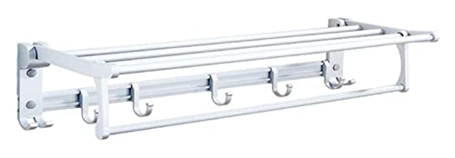 Supporto per vasca da bagno autoportante da parete, pieghevole, in alluminio, da appendere alla parete, 1 ripiano per vasca da bagno