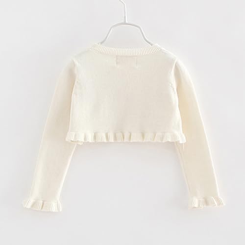 Girls' Shrug Sweaters Long Sleeve Open Front Bolero Shrug Kids Cropped Cardigan Knit Sweater3