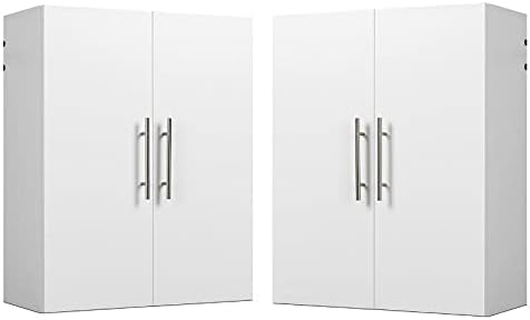 Home Square 2 Piece Wall Mounted Garage Cabinet Set in White