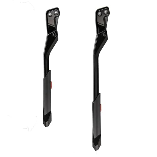 Image of BV Bike Kickstand - Mountain Bike Kick Stand for 24-29 inch Bicycles - Adjustable Length, Non-Slip Sole, Aluminum Alloy Material - Black Bicycle Kickstand